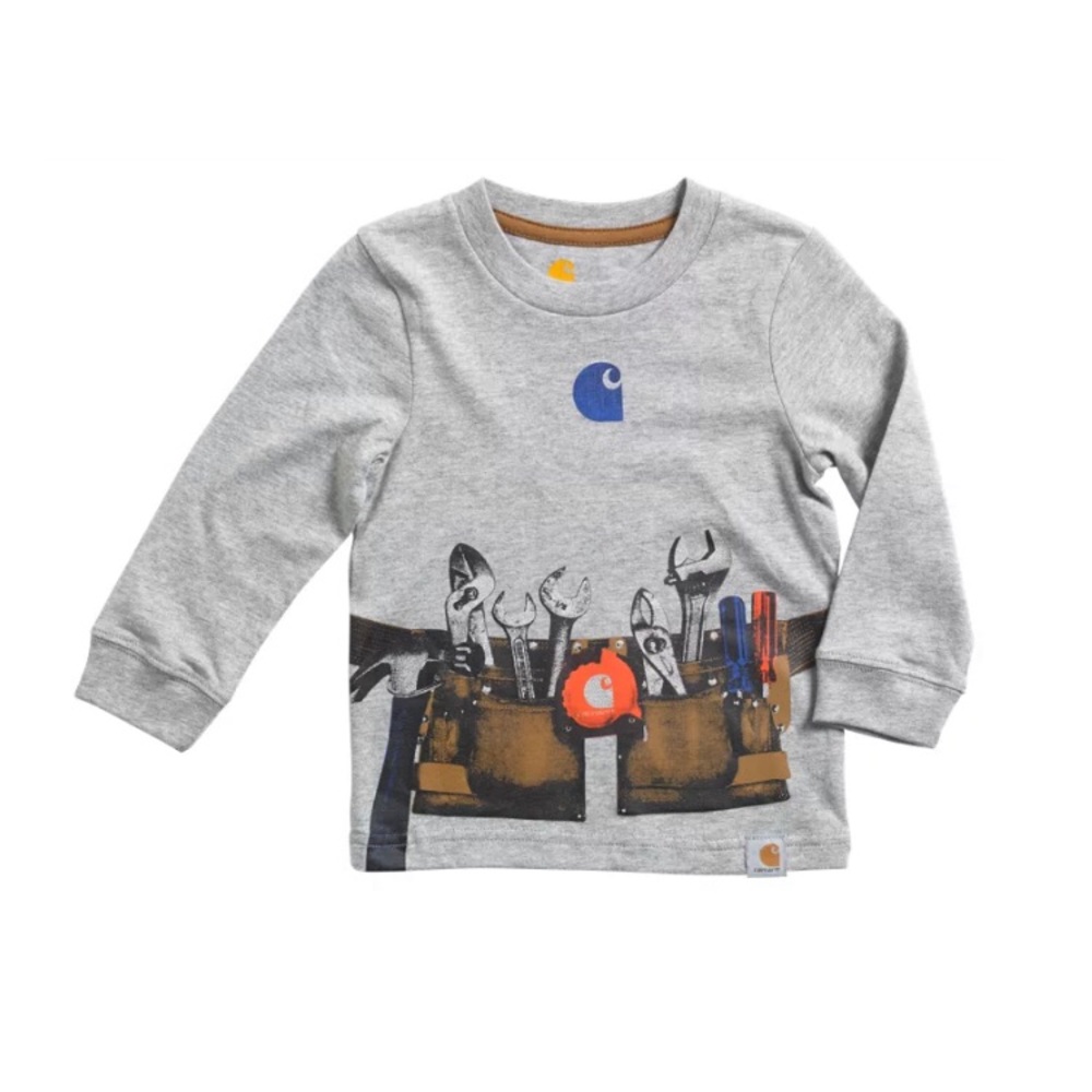 Bundle-Carhartt Tool Belt Long-Sleeve T-Shirt & Carters tee Boys Sz 9-12 months